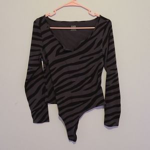 Zebra print bodysuit